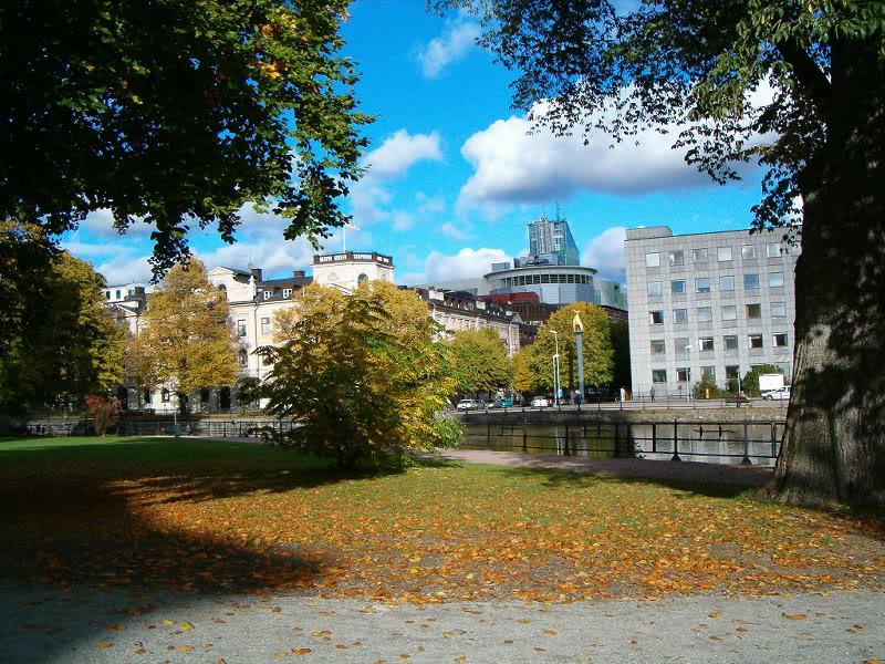 A Västerås view with the Town Hall on the right-hand ...