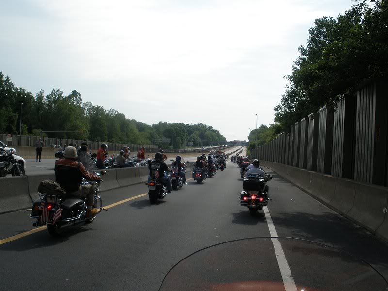 Heading onto Route 66. Cars blocked off on Left