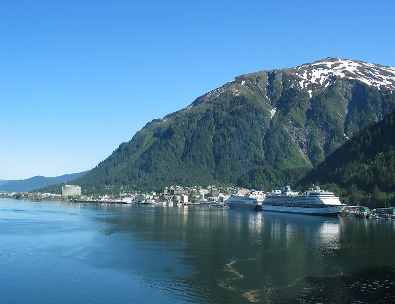 The Ryndam & Celebrity Infinity docked in Juneau