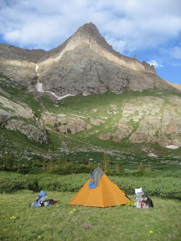 Campsite and Pigeon Peak
