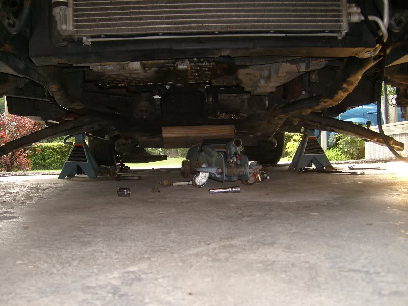 Subframe lowered (front view)