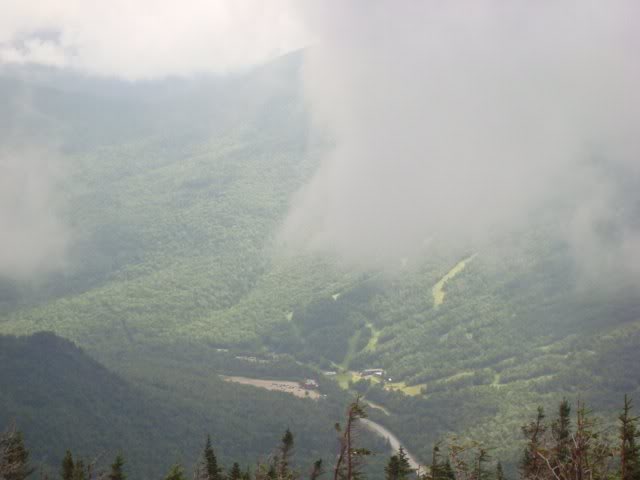 Looking back down to Pinkham Notch