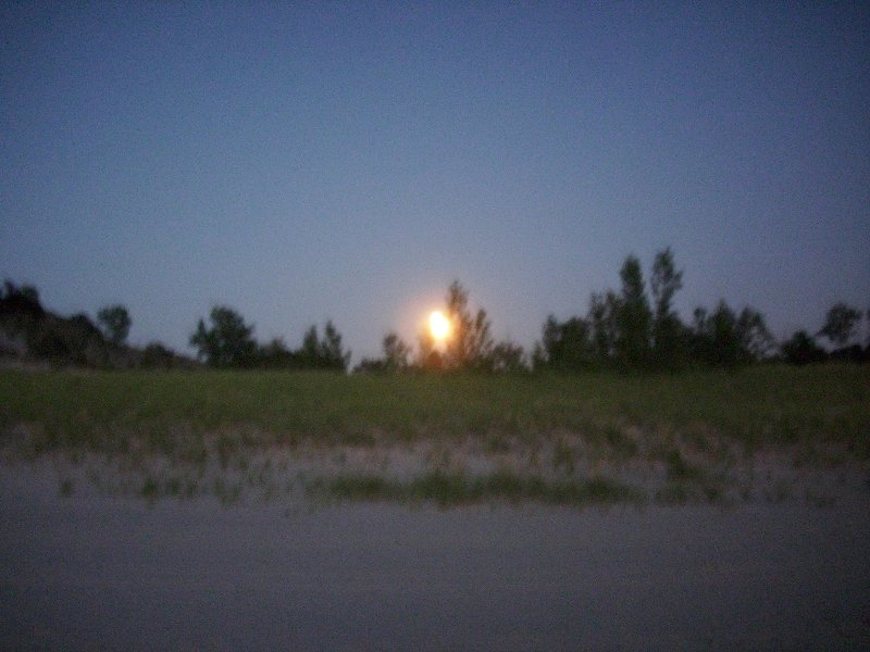 moon rising over the dunes (a quarter mile of a hike)