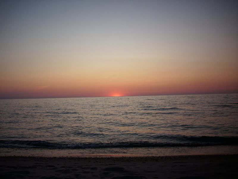 sunset over lake michigan