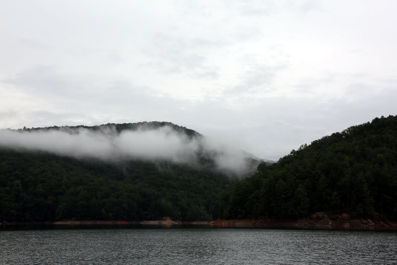 Low clouds over Lake Jocassee