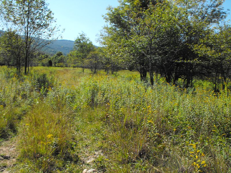 C. Accross Private Land