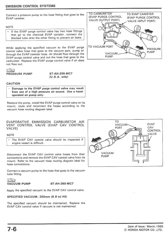EVAP Control System Checks 2