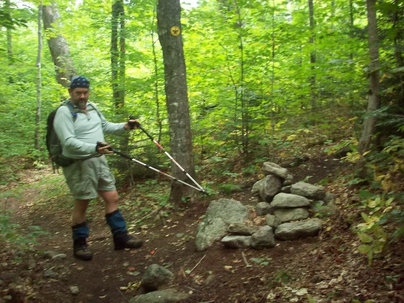 Cairn marking Slide Brook herd path