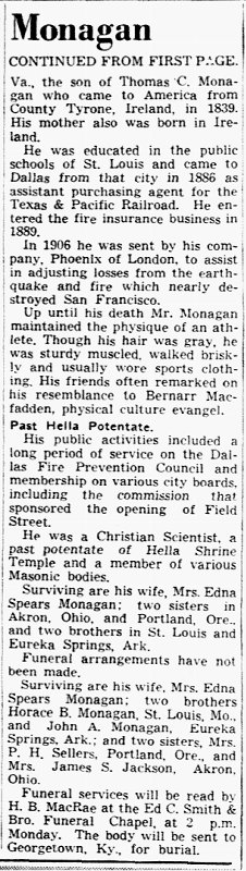 1941-09-01 Tom Monagan Dies pt2