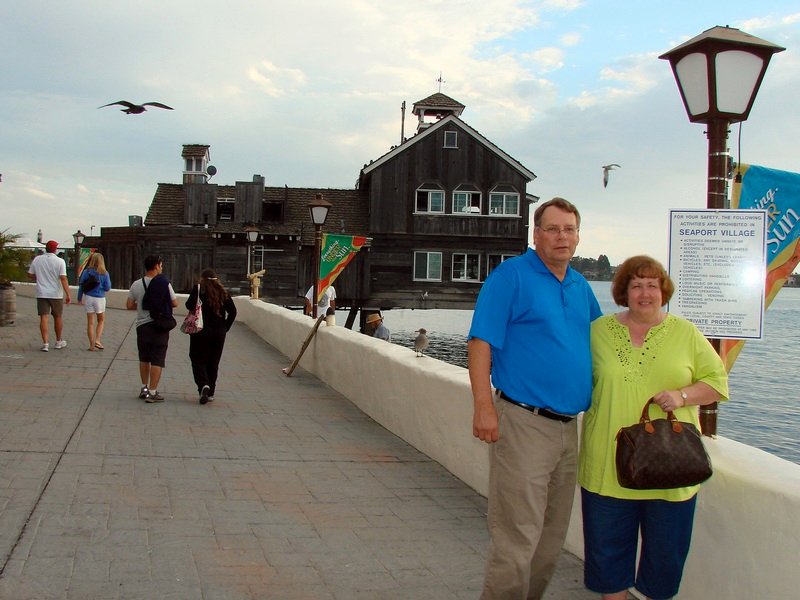Laura and Gene in Seaport Village pre Radiance Cruise
