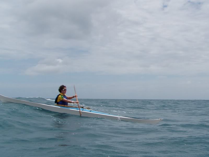 Natalie catches a wave
