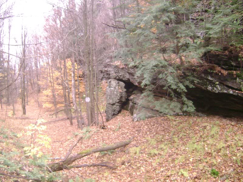 Looking south as cliff wraps around southwest corner of...