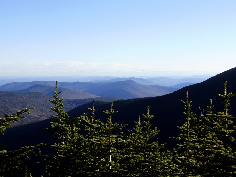 From the trail below Mt. Blue. Mts. Kineo and Cushman a...