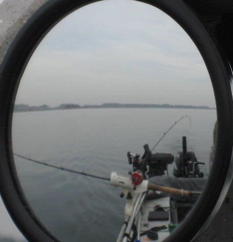 Watching Froggies rods in the Side View Mirror-1