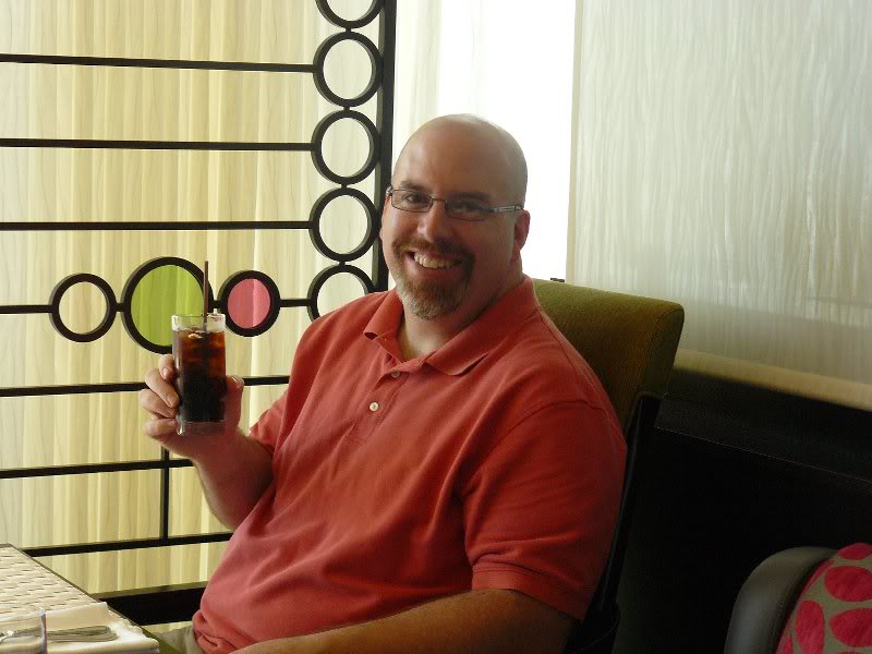 Scott enjoying "Coke Light" at Bistro on Five