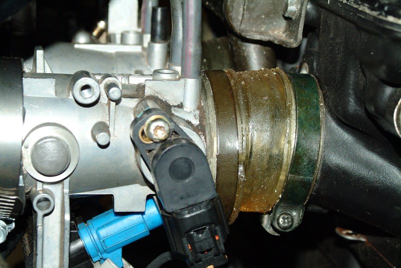 Home made manifold mating ZX636 T-body to ZG1000 head