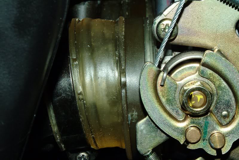 The home cast urethane manifold in place