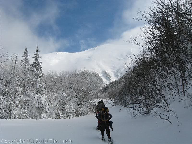 Following the Ammonoosuc River. Literally