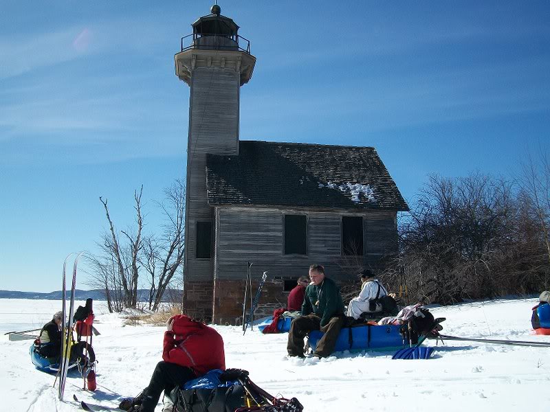 Lunch at the East Channel lighthouse