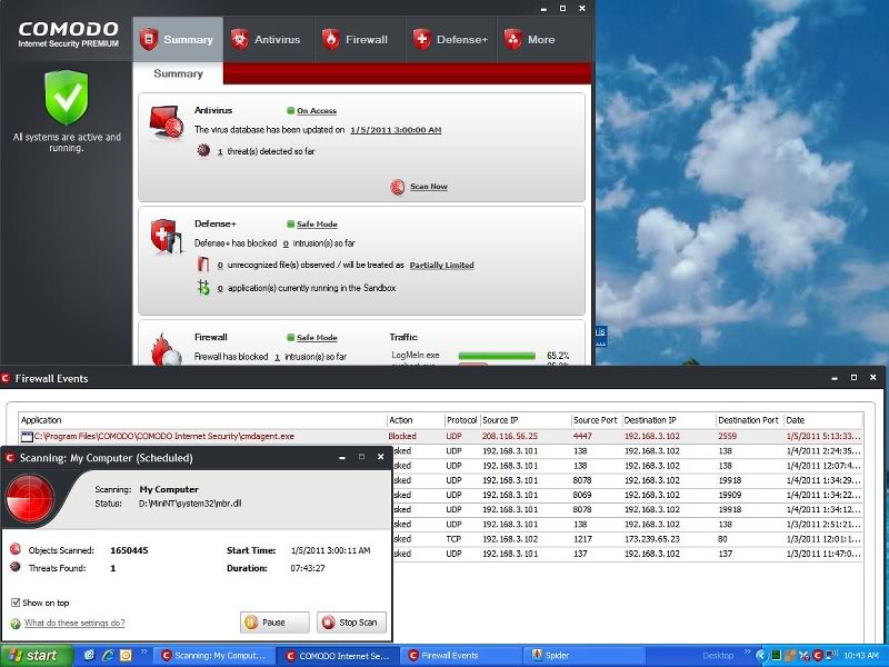 2011-0105-CIS AV scan frozen and looks like it was bloc...