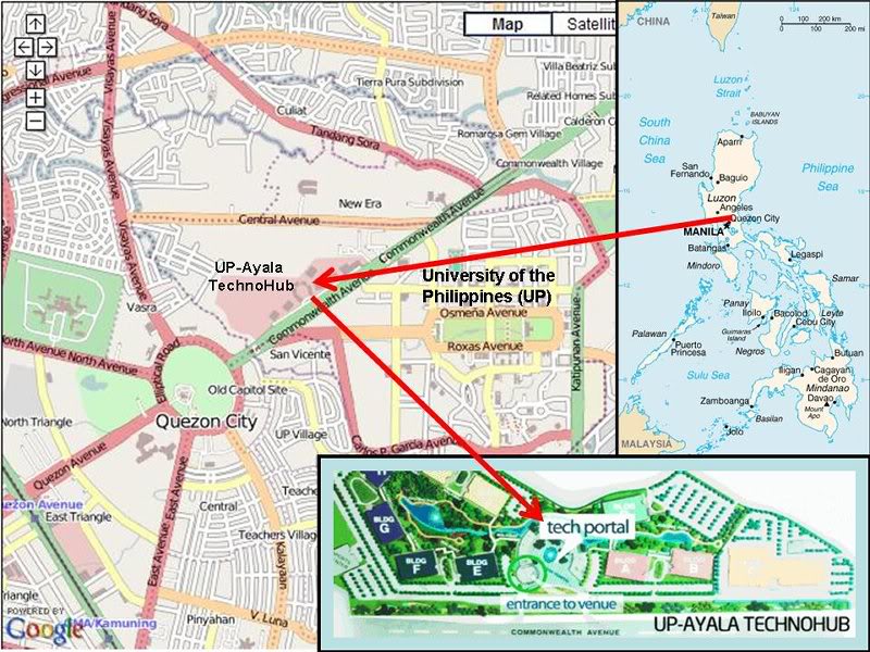 Map of the UP Ayala TechnoHub