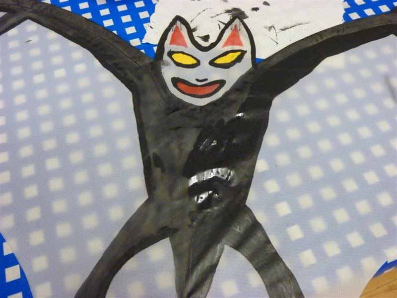 Close up of Adrian's work