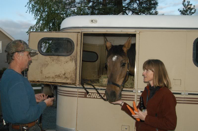 About to get off the trailer