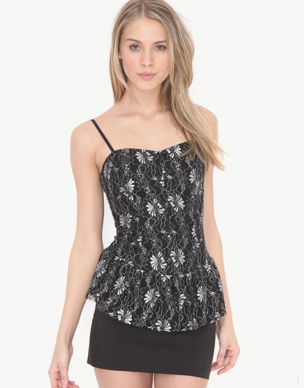 TFNC Black Peplum Dress