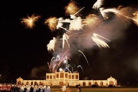 Lady Diana & Prince Charles fireworks display on the ev...