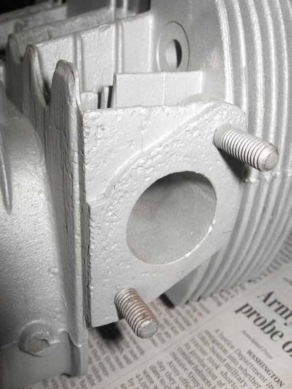 3rd set - 40hp glassbeaded - pitting around exhaust por...