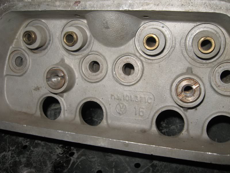 3rd set - 40hp to be glassbeaded - close up of stud ins...