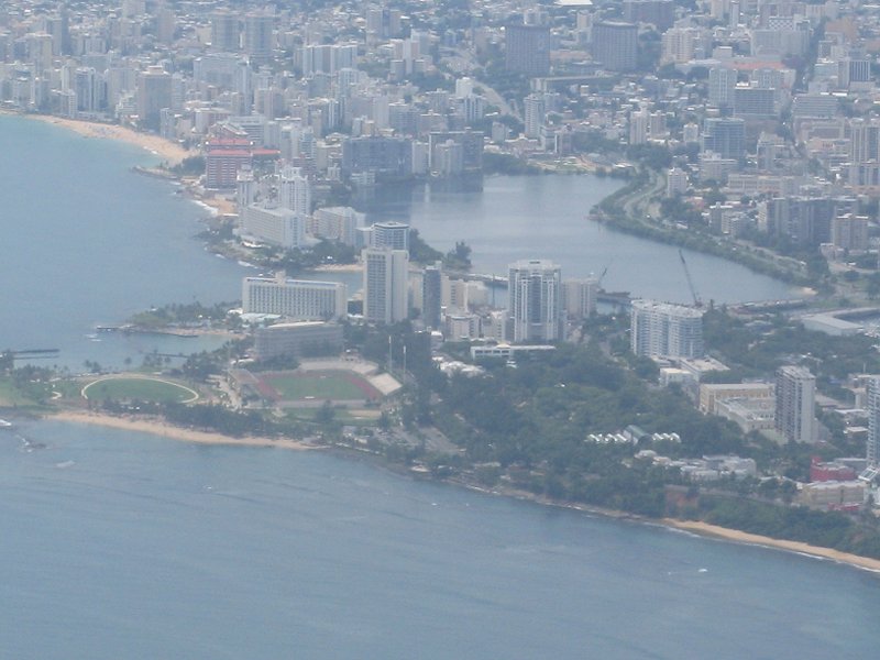 San Juan from the airplane