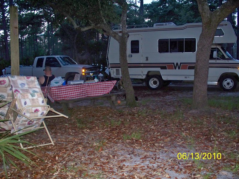Set up at Ocholockonee State Park