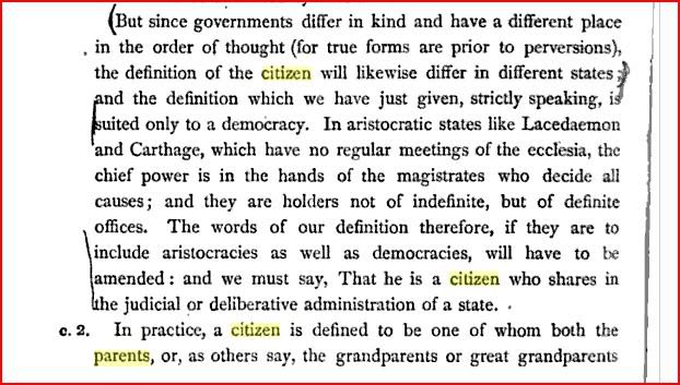 Aristotle who are the citizens