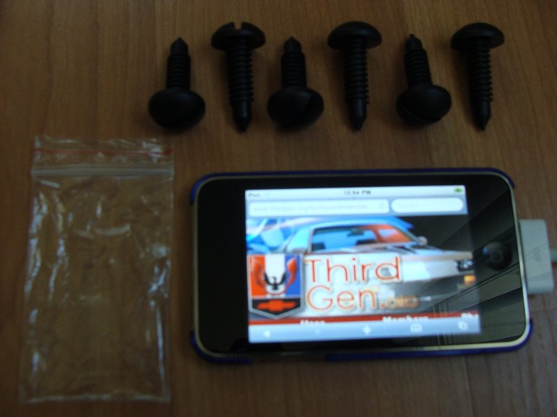 black interior trunk screws