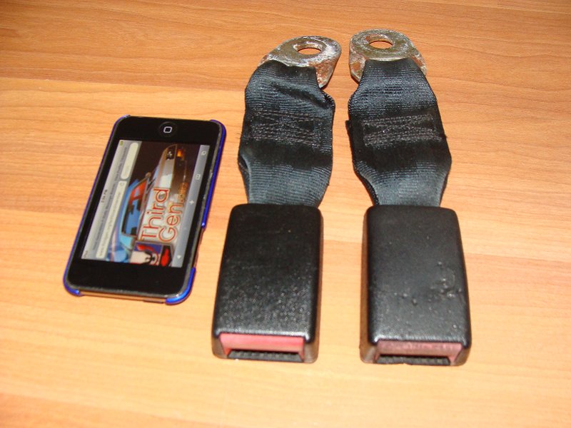 black rear seatbelt receivers