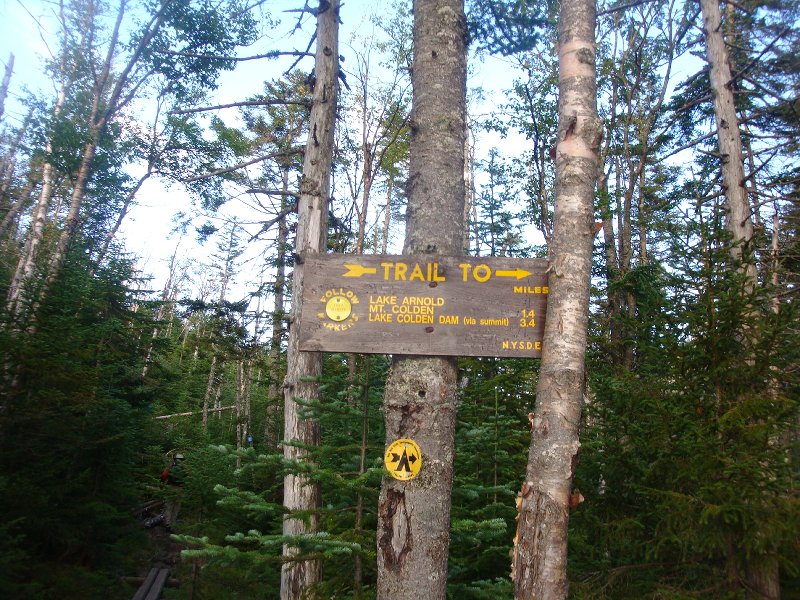 the Lake Arnold-Mt Colden trail junction