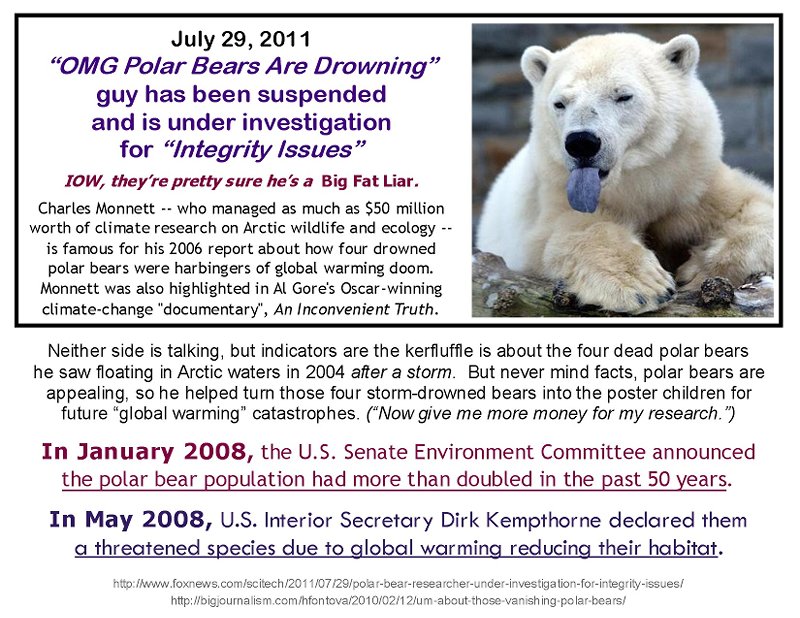 2011_07 29 Polar Bear guy has Integrity Issues