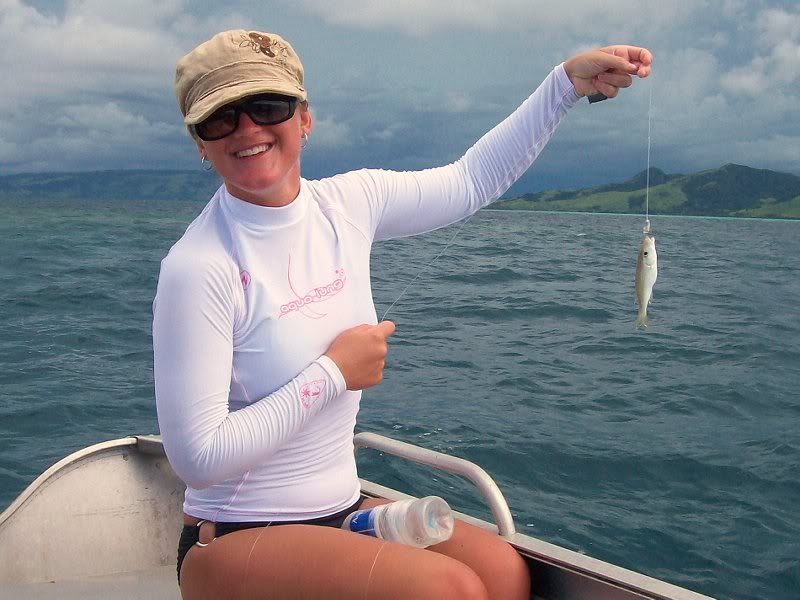 Leslie's first fish of the day