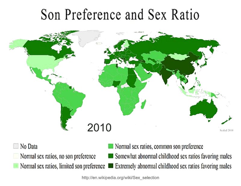 2010 Son Ratio and Sex Ratio