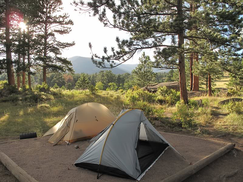 Camp site in Rocky Mt National Park