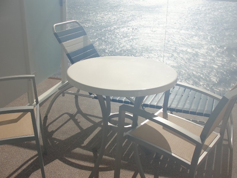 83 Our D1 balcony with lounge chair and two chairs and ...