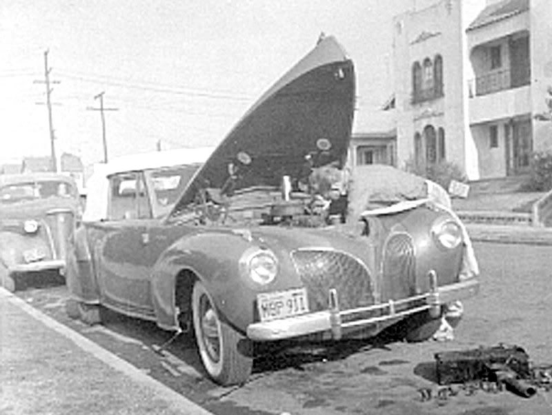 1941 Continental with hood open