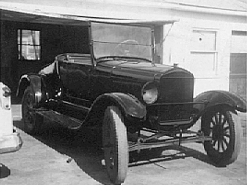 Model T coming out of body shop