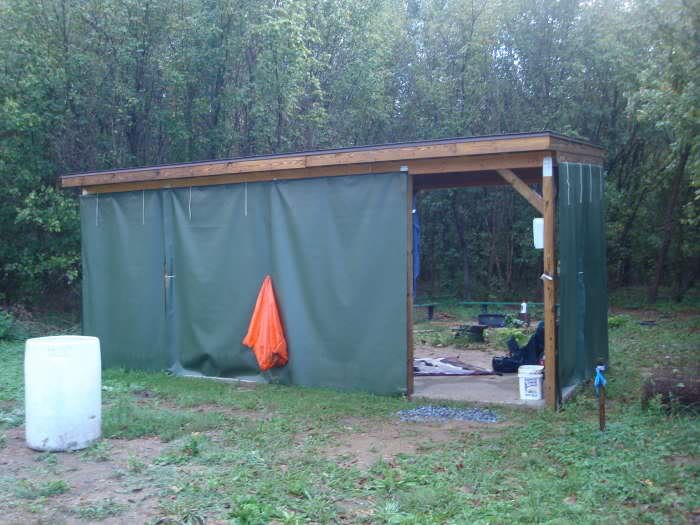 New AT Shelter in Glasgow VA, has a shower