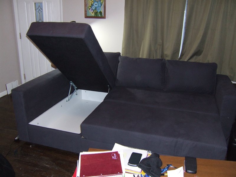 Storage in couch