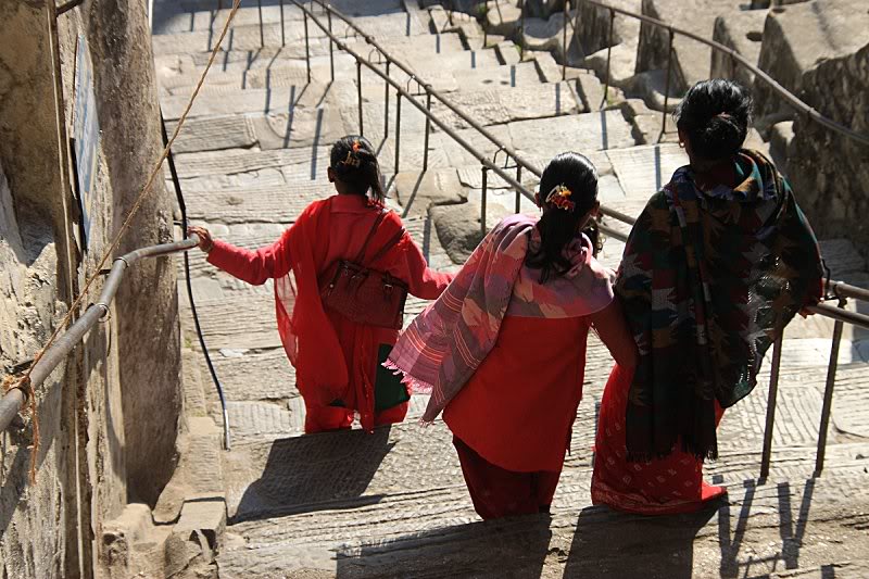 Descending the Stupa Stairs