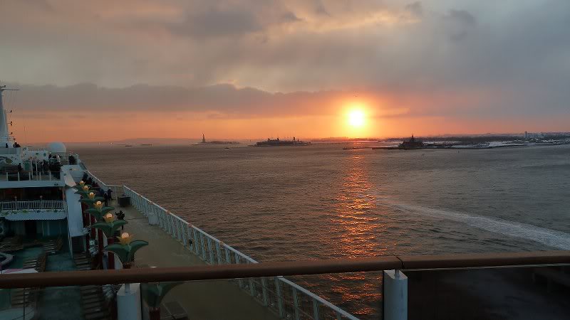 Approaching the Lady in the harbor