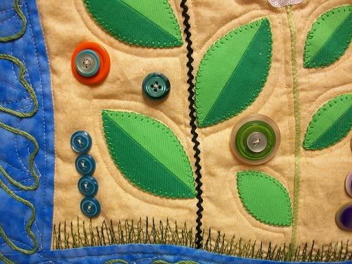 7 Rick Rack and Couched Stems