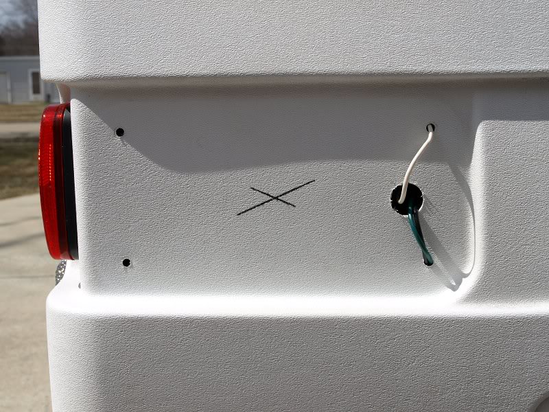 Marked center by aligning holes diagonally